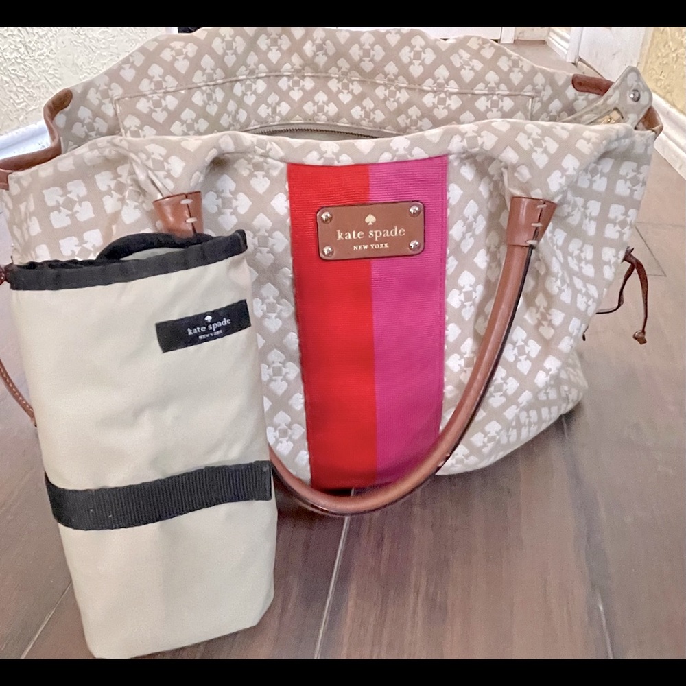 Kate Spade Stevie Canvas Diaper Bag